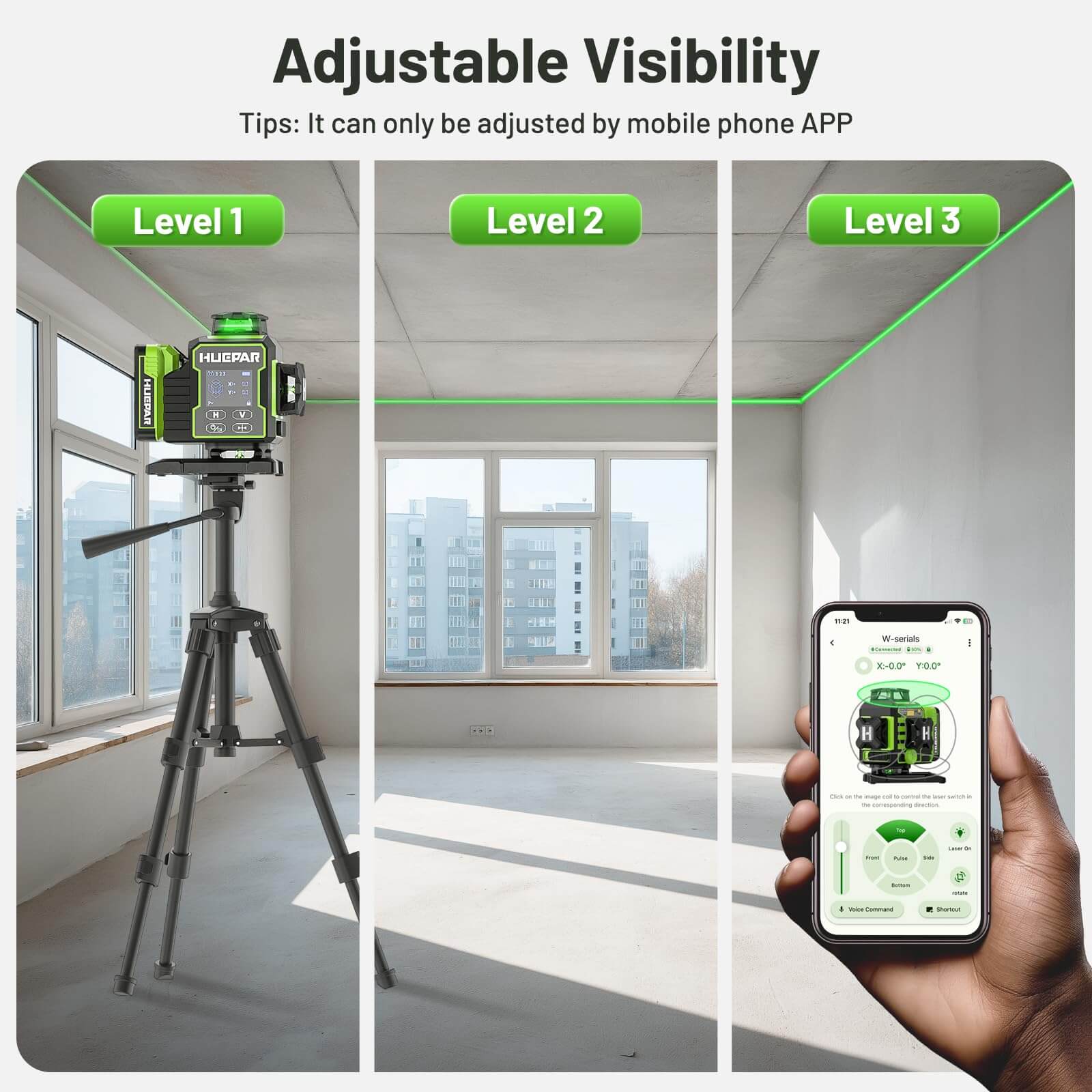 Huepar W04CG Nivel Láser