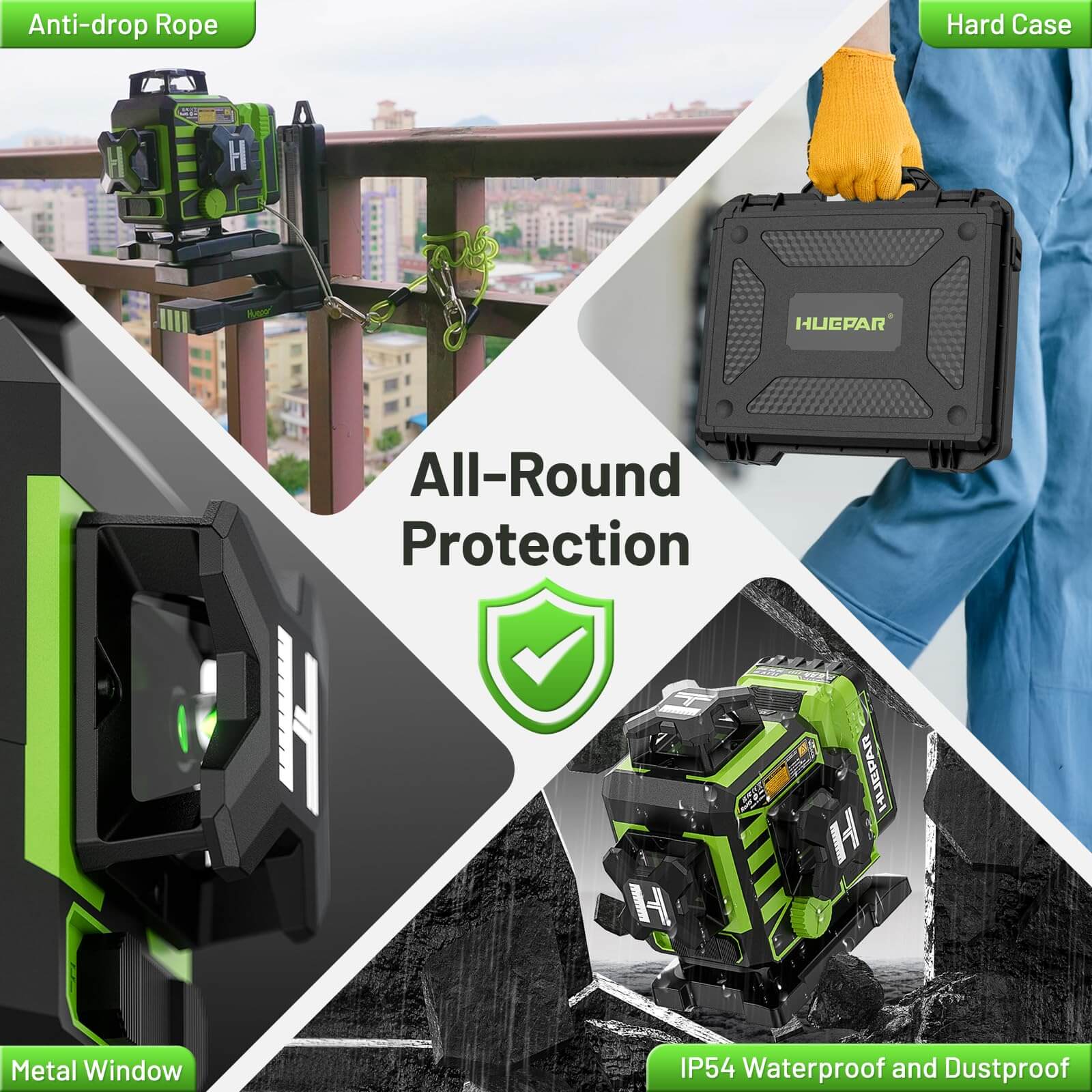 Huepar W04CG Nivel Láser