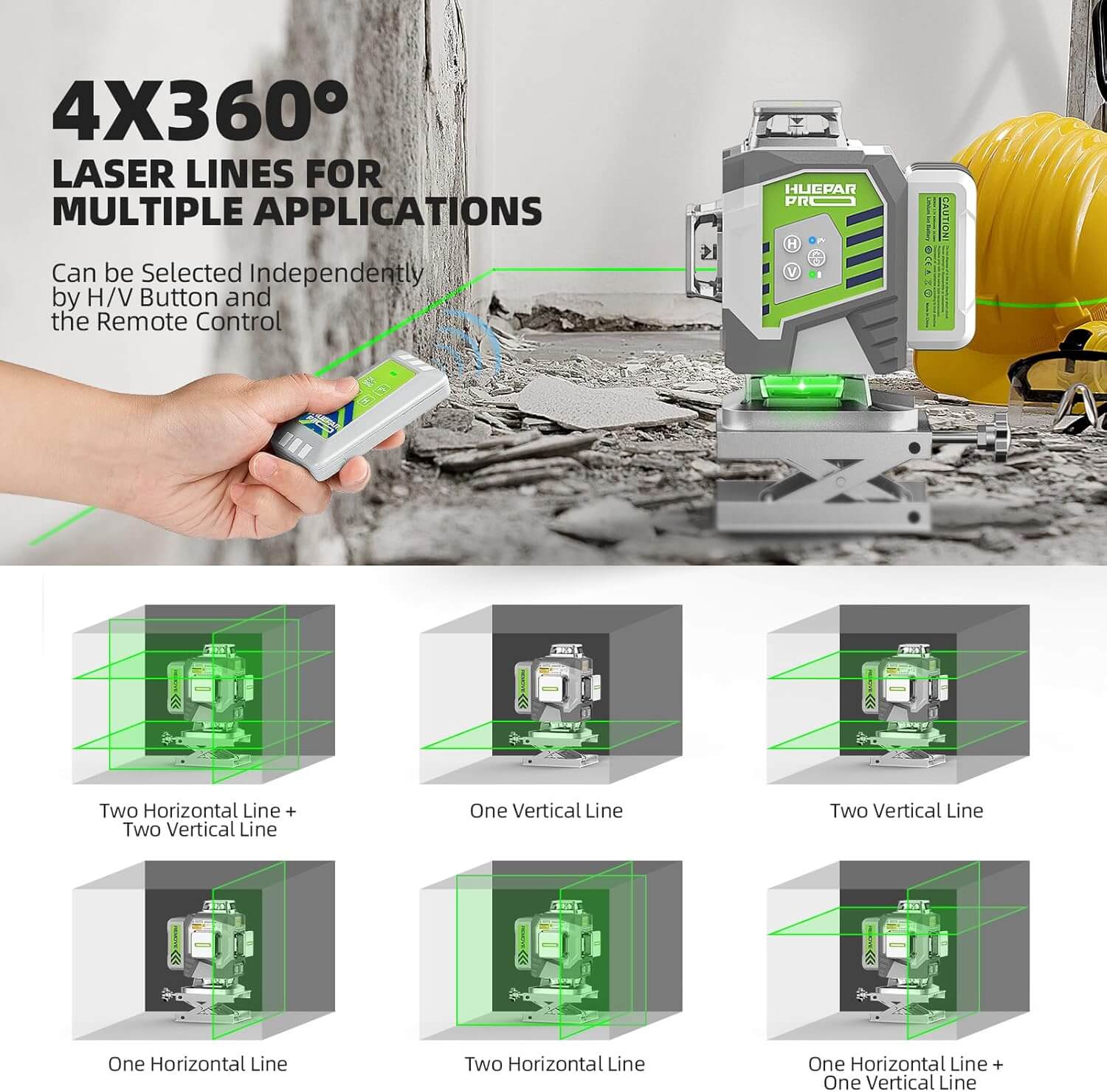 Huepar Pro ZK04CG Nivel Láser