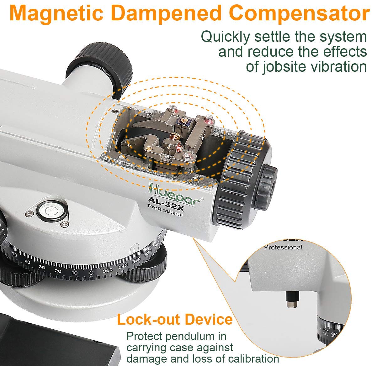 Huepar AL32X - Herramienta de medición de nivel óptico automático HUEPAR ES - Nivel láser