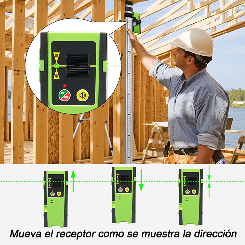 Huepar LR6RG - Detector láser para nivel láser de línea HUEPAR ES - Nivel láser